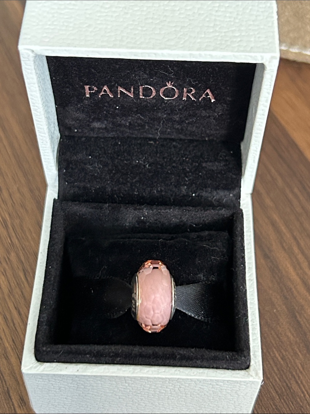 Pandora Pink Faceted Murano Bead